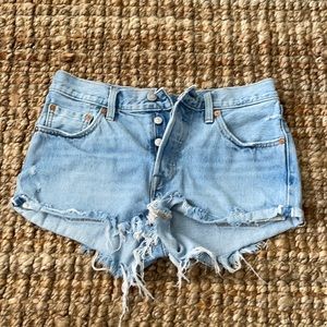 Blue Jean Levi Cutoffs